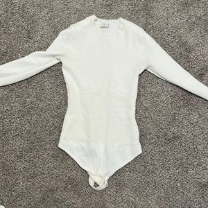 Abercrombie and Fitch, corset crew bodysuit, white, size m, worn once